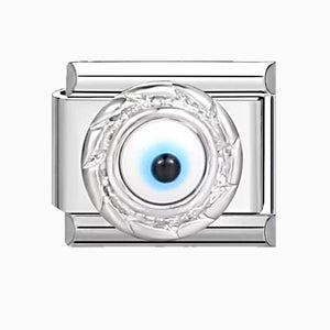 0530 - Blue Evil Eye Silver Charm