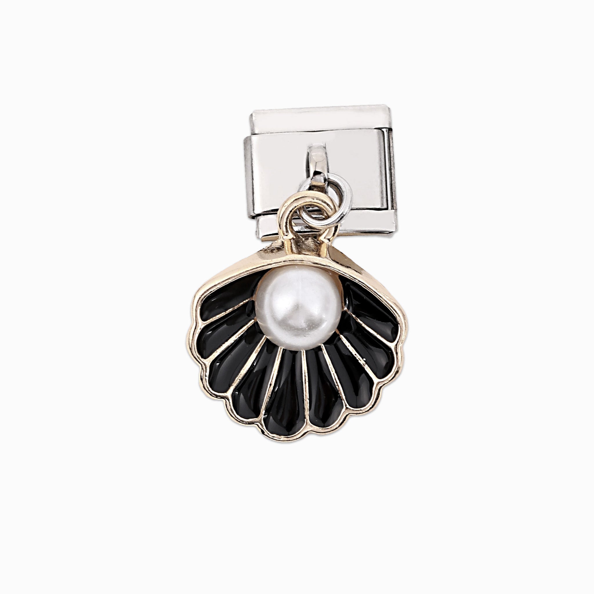 0773 - Black Shell Pearl Charm