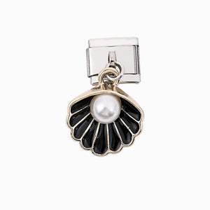 0773 - Black Shell Pearl Charm