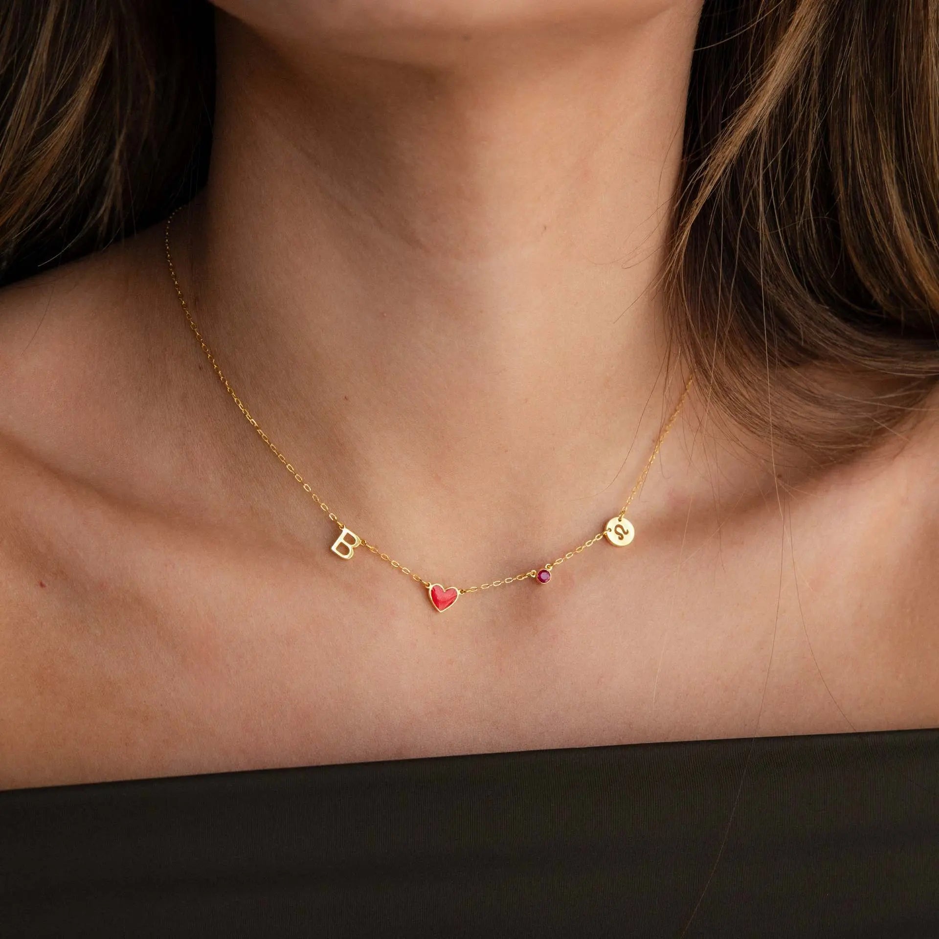 Custom Zodiac & Initial Charm Necklace