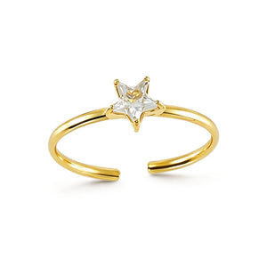 Zircon Adjustable Open Ring