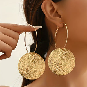 Oversized Drop Hoop Earrings