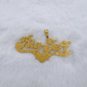 Custom Glitter Name Necklace