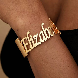 Custom Name Open Cuff Bracelet