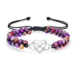 Eternal Heart Beaded Bracelet  | Adjustable Bracelet