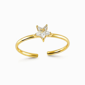 Zircon Adjustable Open Ring