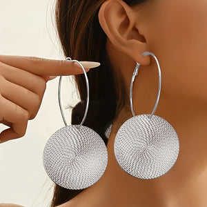 Oversized Drop Hoop Earrings