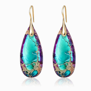Natural Teardrop Dangles| Minimalist Accessories | Bohemian Earrings