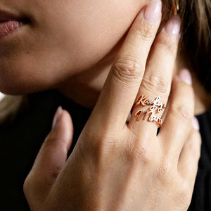 Women's Custom Name Ring | Personalized  Letter Ring