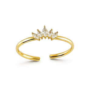 Zircon Adjustable Open Ring