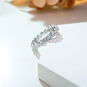 S925 Sterling Silver Pavé Ring