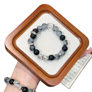 Pixiu Beaded Bracelet | Black Dragon Bracelet