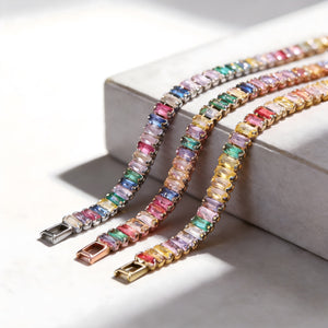 Colored zircon bracelet
