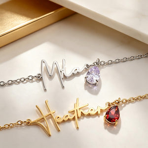 Custom Name Necklace | Collarbone Necklace