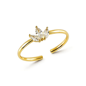Zircon Adjustable Open Ring