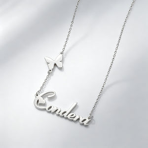 Personalized Butterfly Name Necklace