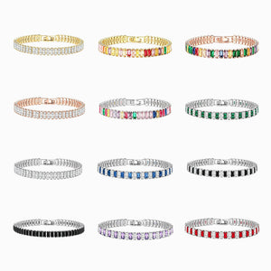 Colored zircon bracelet