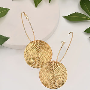 Oversized Drop Hoop Earrings