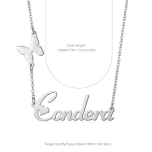 Personalized Butterfly Name Necklace