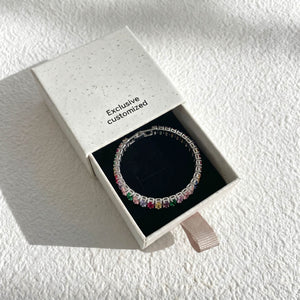 Colored zircon bracelet