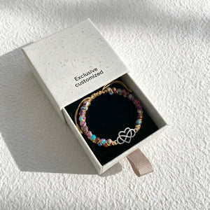 Eternal Heart Beaded Bracelet  | Adjustable Bracelet
