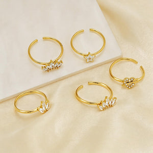 Zircon Adjustable Open Ring