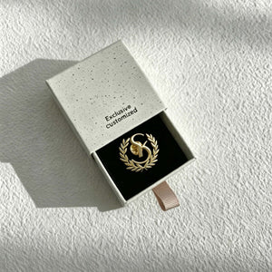 Personalized Letter Moon Brooch | Custom Brooch