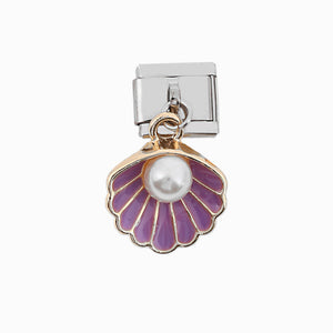 0774 - Purple Shell Pearl Charm