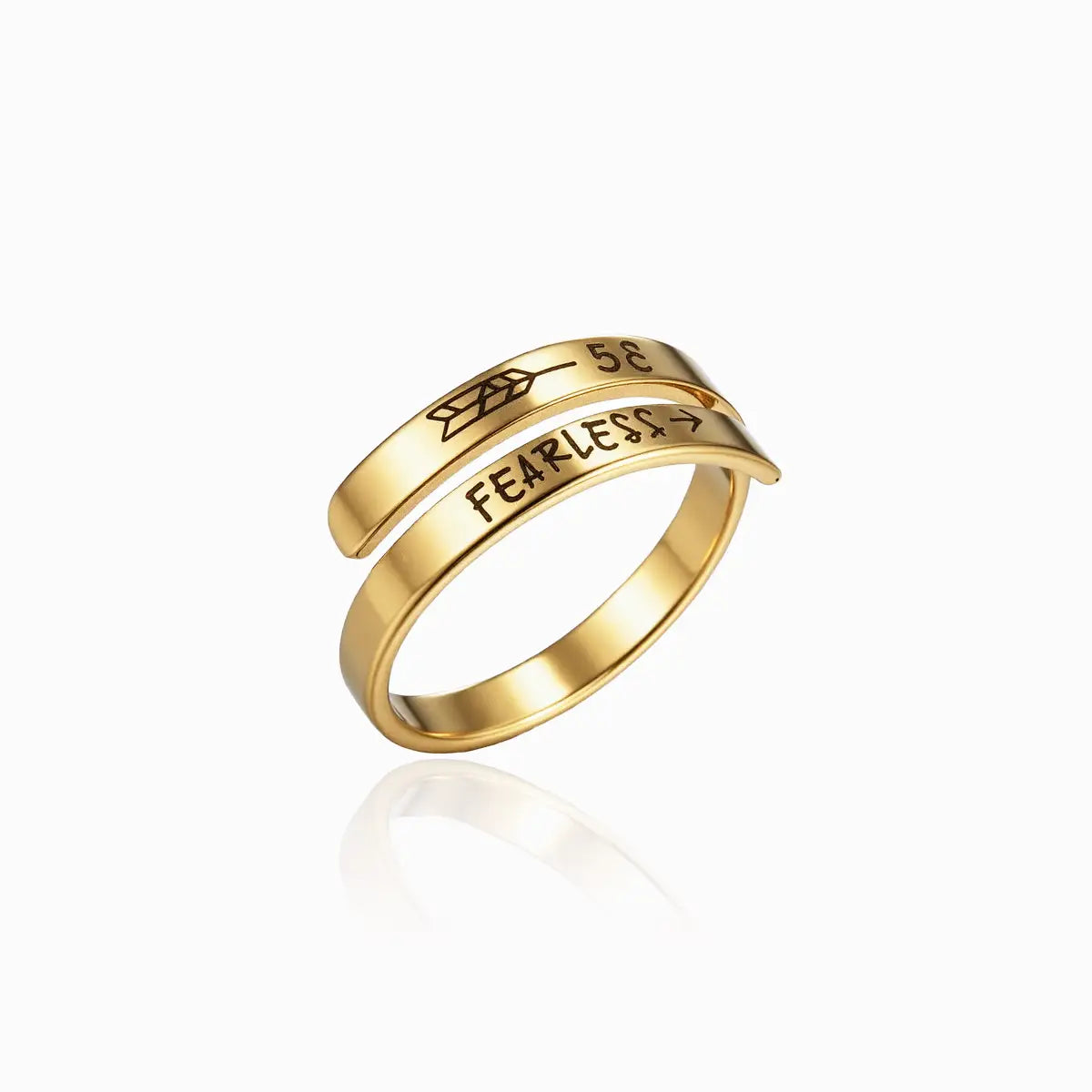 Minimalist silver personalized affirmation quote ring as a thoughtful self-care or birthday gift for women