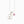 Custom silver cursive script letter D initial necklace with paved CZ crystals and a pink heart saturn planet charm