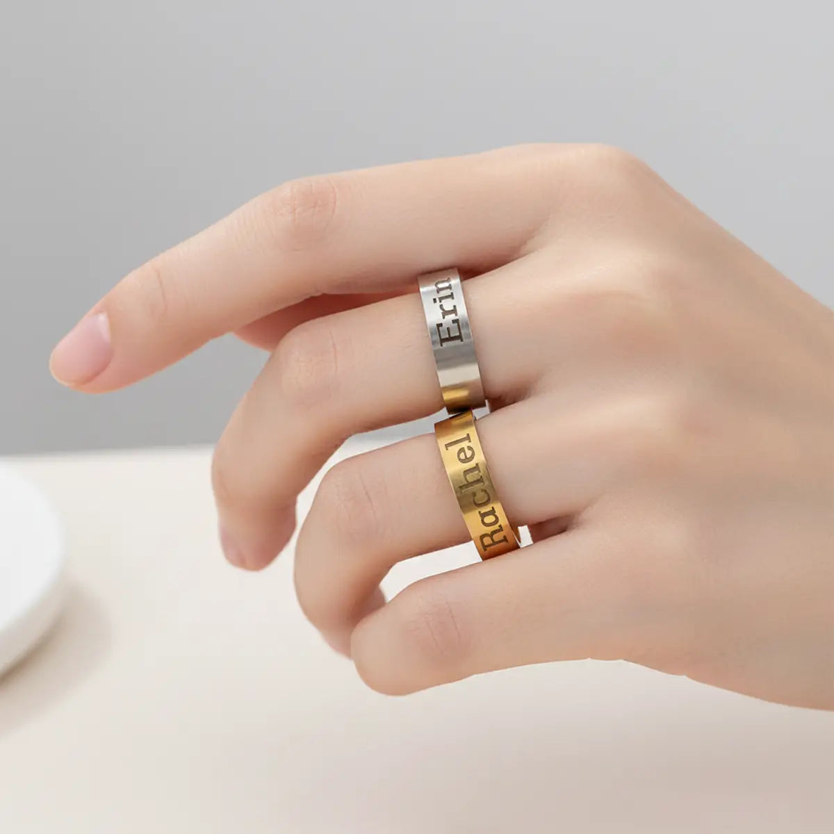 Personalized Engraved Open Ring|Gift for Her & Him