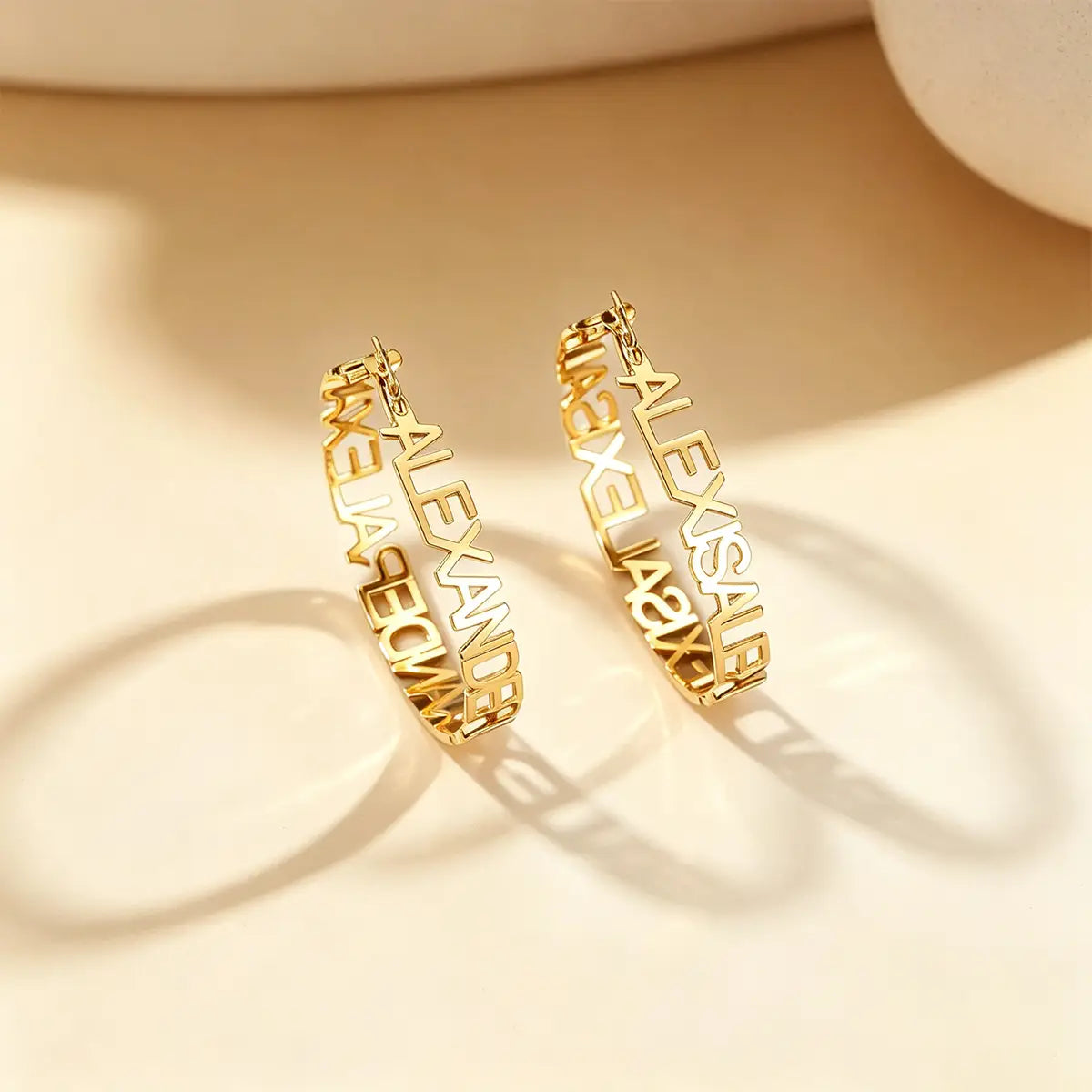 Personalized Name Hoop Earrings|Valentine's Day Gift for Her