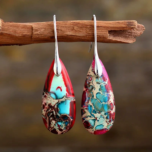 Natural Teardrop Dangles| Minimalist Accessories | Bohemian Earrings