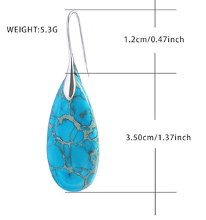 Natural Teardrop Dangles| Minimalist Accessories | Bohemian Earrings