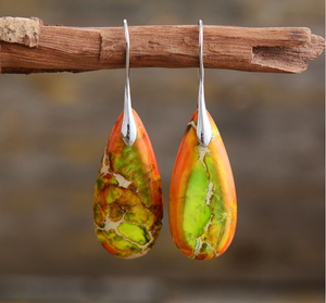 Natural Teardrop Dangles| Minimalist Accessories | Bohemian Earrings