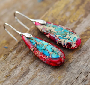 Natural Teardrop Dangles| Minimalist Accessories | Bohemian Earrings