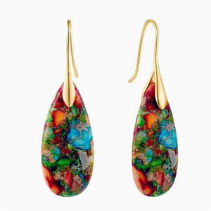Natural Teardrop Dangles| Minimalist Accessories | Bohemian Earrings