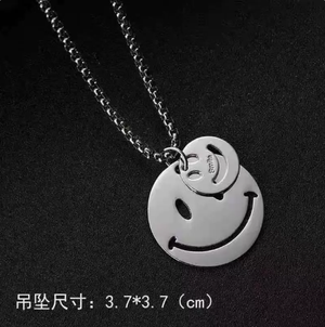 Titanium steel necklace, men's clavicle chain