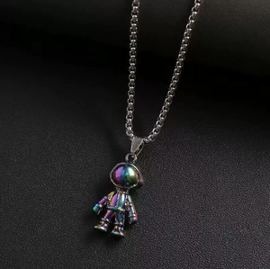 Titanium steel necklace, men's clavicle chain
