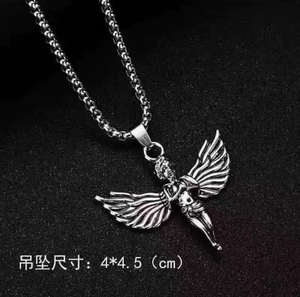 Titanium steel necklace, men's clavicle chain