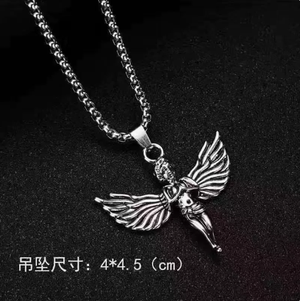 Titanium steel necklace, men's clavicle chain