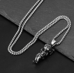 Titanium steel necklace, men's clavicle chain