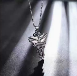 Titanium steel necklace, men's clavicle chain