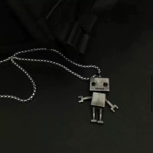 Titanium steel necklace, men's clavicle chain