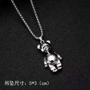 Titanium steel necklace, men's clavicle chain