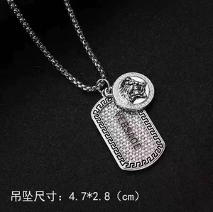 Titanium steel necklace, men's clavicle chain