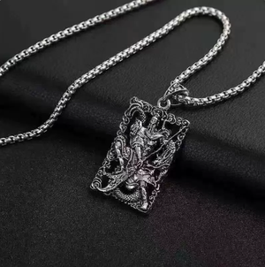 Titanium steel necklace, men's clavicle chain