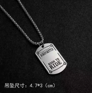 Titanium steel necklace, men's clavicle chain