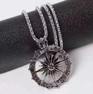 Titanium steel necklace, men's clavicle chain