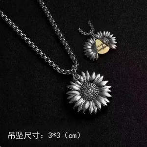 Titanium steel necklace, men's clavicle chain